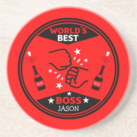 Dessous De Verre En Grès Le plus grand patron du monde (Devant)