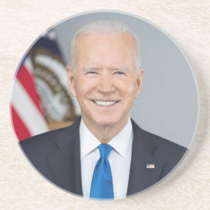 Dessous De Verre En Grès Le président Joe Biden Portrait de la Maison Blanc