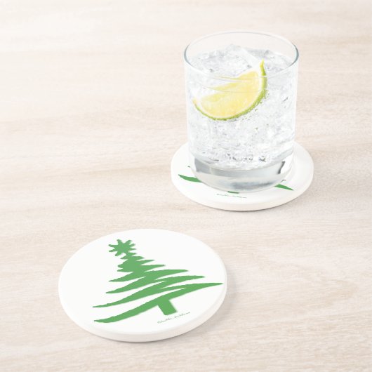 Dessous De Verre En Grès Le Prince Vert moderne (Côté)