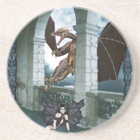 Dessous De Verre En Grès Le repaire du Dragon (Devant)