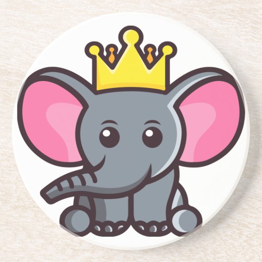 Dessous De Verre En Grès Le roi éléphant (Devant)