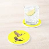 Dessous De Verre En Grès le sandhill tend le cou en vol (Côté)