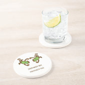 Dessous De Verre En Grès Le singe voient le singe faire (Côté)