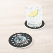 Dessous De Verre En Grès Le Ski Est Ma Superpuissance (Côté)