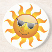 DESSOUS DE VERRE EN GRÈS LE SOLEIL DU COOL (Devant)