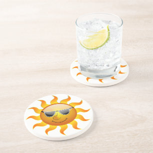 DESSOUS DE VERRE EN GRÈS LE SOLEIL DU COOL