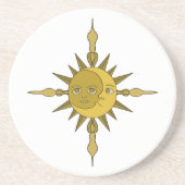 Dessous De Verre En Grès Le soleil et la lune (Devant)