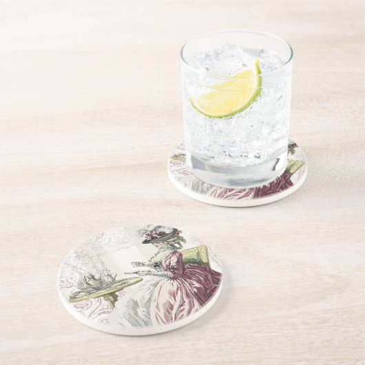 Dessous De Verre En Grès Le thé de l'après-midi ! (Côté)
