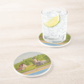 Dessous De Verre En Grès Le vignoble de Phare-Martha occidentale de (Côté)