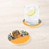DESSOUS DE VERRE EN GRÈS LE YEUX DE TIGER (Côté)