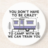 Dessous De Verre En Grès Légende du camping depuis toujours (Devant)