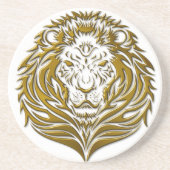 Dessous De Verre En Grès Léonin d'or (Devant)