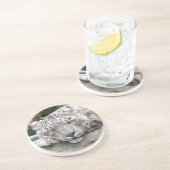 Dessous De Verre En Grès Léopard de neige - beau ! (Côté)