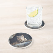 Dessous De Verre En Grès Léopard des neiges (Côté)