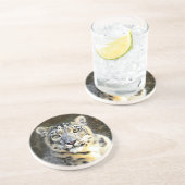 Dessous De Verre En Grès Léopard des neiges (Côté)