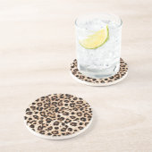 Dessous De Verre En Grès Leopard Design Motif : Wild Elegance. (Côté)