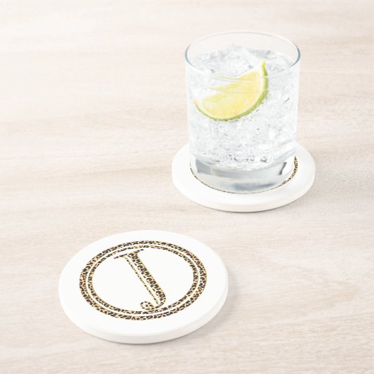 Dessous De Verre En Grès Leopard J (Côté)
