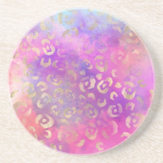 Dessous De Verre En Grès Leopard Paint Series Design 11 (Devant)