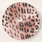 Dessous De Verre En Grès Léopard rose rose (Devant)