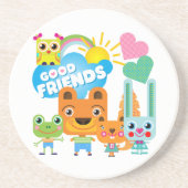 Dessous De Verre En Grès Les animaux bons amis (Devant)