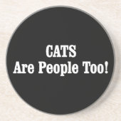Dessous De Verre En Grès Les CATS Sont Aussi Des Gens ! (Devant)