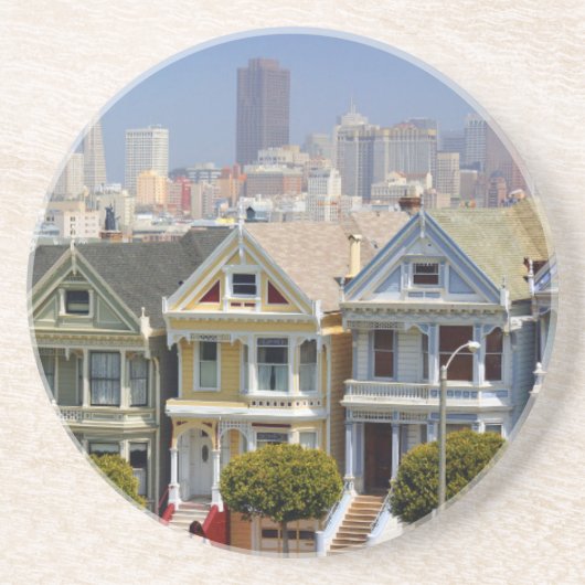 Dessous De Verre En Grès Les célèbres dames peintes de San Francisco (Devant)