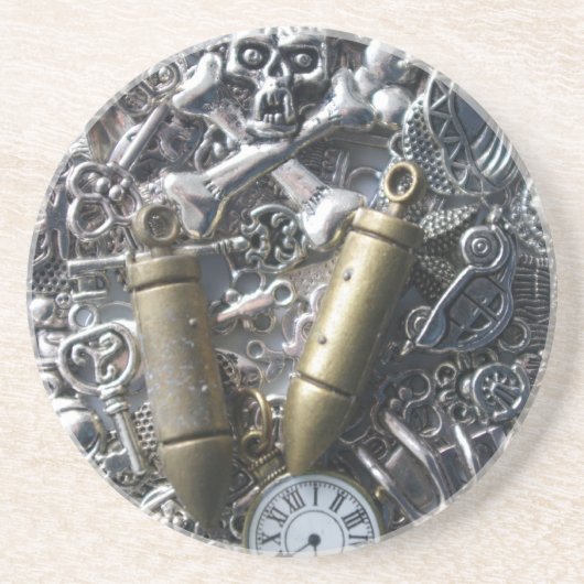 Dessous De Verre En Grès Les charmes du Steampunk (Devant)