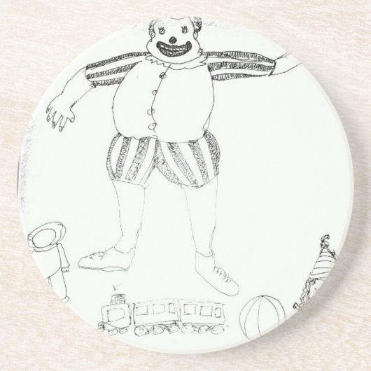 Dessous De Verre En Grès Les clowns sont autour (Devant)