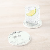 Dessous De Verre En Grès Les clowns sont autour (Côté)