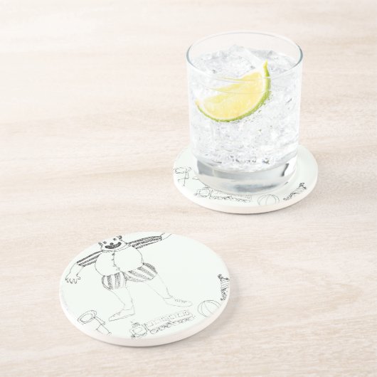 Dessous De Verre En Grès Les clowns sont autour (Côté)