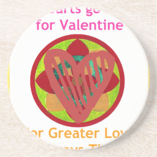 Dessous De Verre En Grès Les coeurs rentrent à la maison pour la Saint-Vale