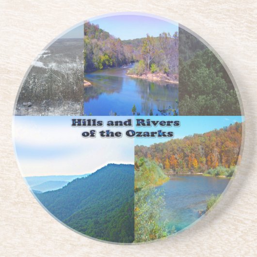 Dessous De Verre En Grès Les collines et les rivières des Ozarks (Devant)