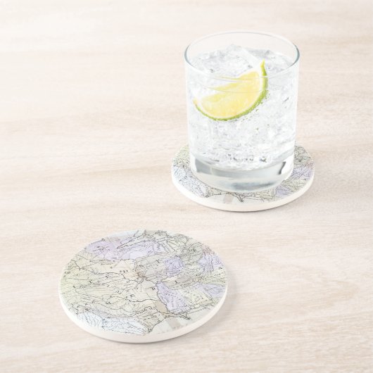 Dessous De Verre En Grès Les ETATS-UNIS TRACENT, c1812 (Côté)