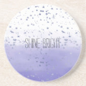 Dessous De Verre En Grès Les étoiles violettes Ombre (Devant)