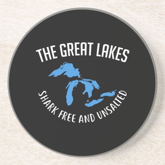 Dessous De Verre En Grès Les Grands Lacs (Devant)