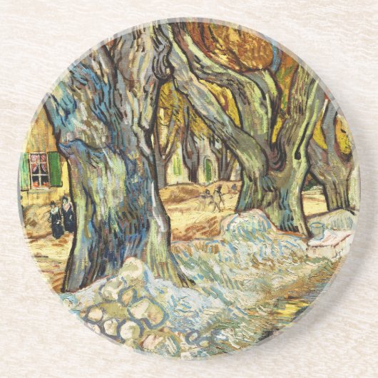 Dessous De Verre En Grès Les Grands Platanes Par Vincent Van Gogh (Devant)