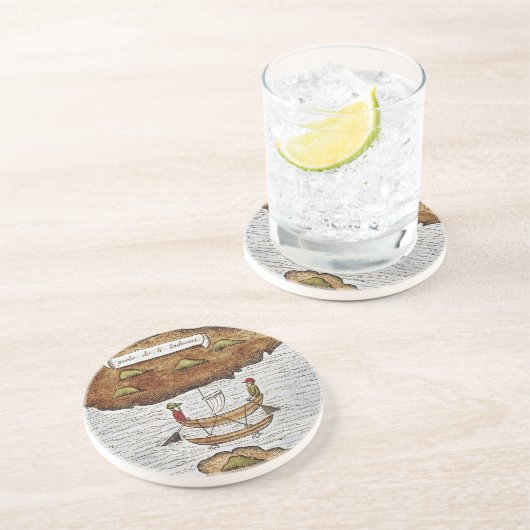 DESSOUS DE VERRE EN GRÈS LES ÎLES DE LADRONE (Côté)