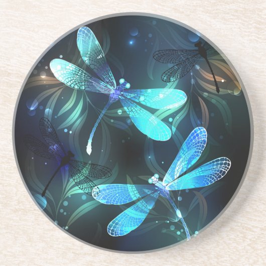 Dessous De Verre En Grès Les libellules du lac (Devant)