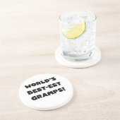 Dessous De Verre En Grès Les meilleurs cadeaux de Gramps du monde de Black  (Côté)