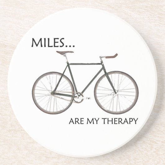 Dessous De Verre En Grès Les MIles sont ma thérapie (Devant)