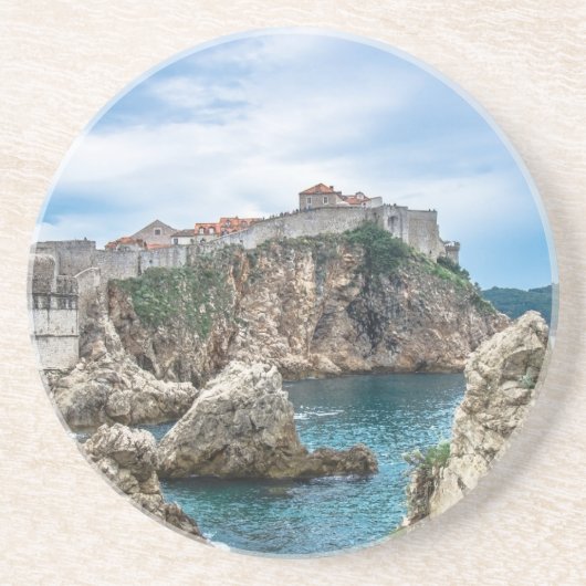 Dessous De Verre En Grès Les murs de Dubrovnik vue mer (Devant)