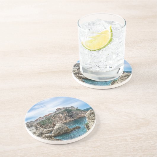 Dessous De Verre En Grès Les murs de Dubrovnik vue mer (Côté)