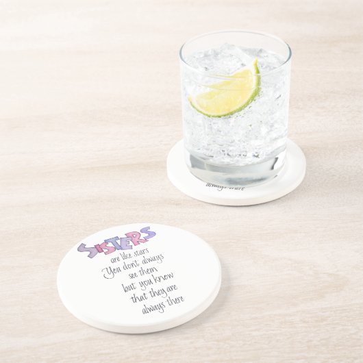 Dessous De Verre En Grès Les soeurs sont comme des étoiles (Côté)