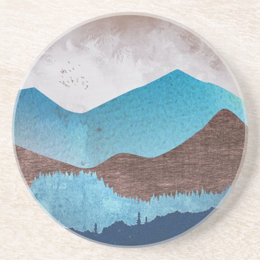 Dessous De Verre En Grès Les sommets Blue Mountain (Devant)