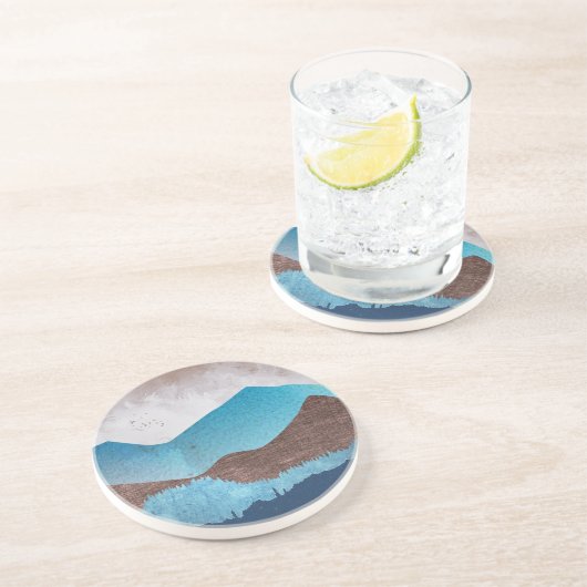 Dessous De Verre En Grès Les sommets Blue Mountain (Côté)