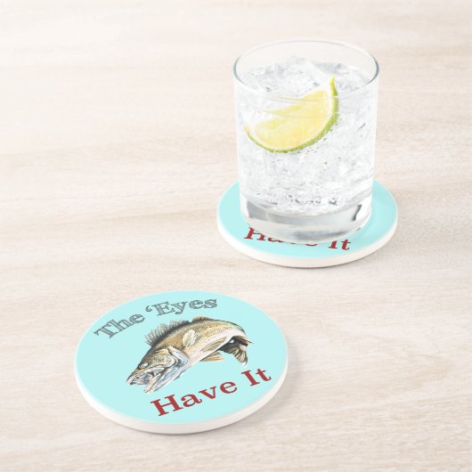 Dessous De Verre En Grès Les Yeux L'Ont. . . Walleyes (Côté)