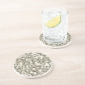 Dessous De Verre En Grès Lettre A gris (Côté)