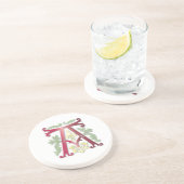 Dessous De Verre En Grès Lettre A Monogramme Fleur de lis (Côté)