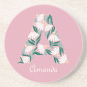 Dessous De Verre En Grès Lettre customisée une étoile (Devant)