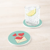 Dessous De Verre En Grès Lettre de love (Côté)